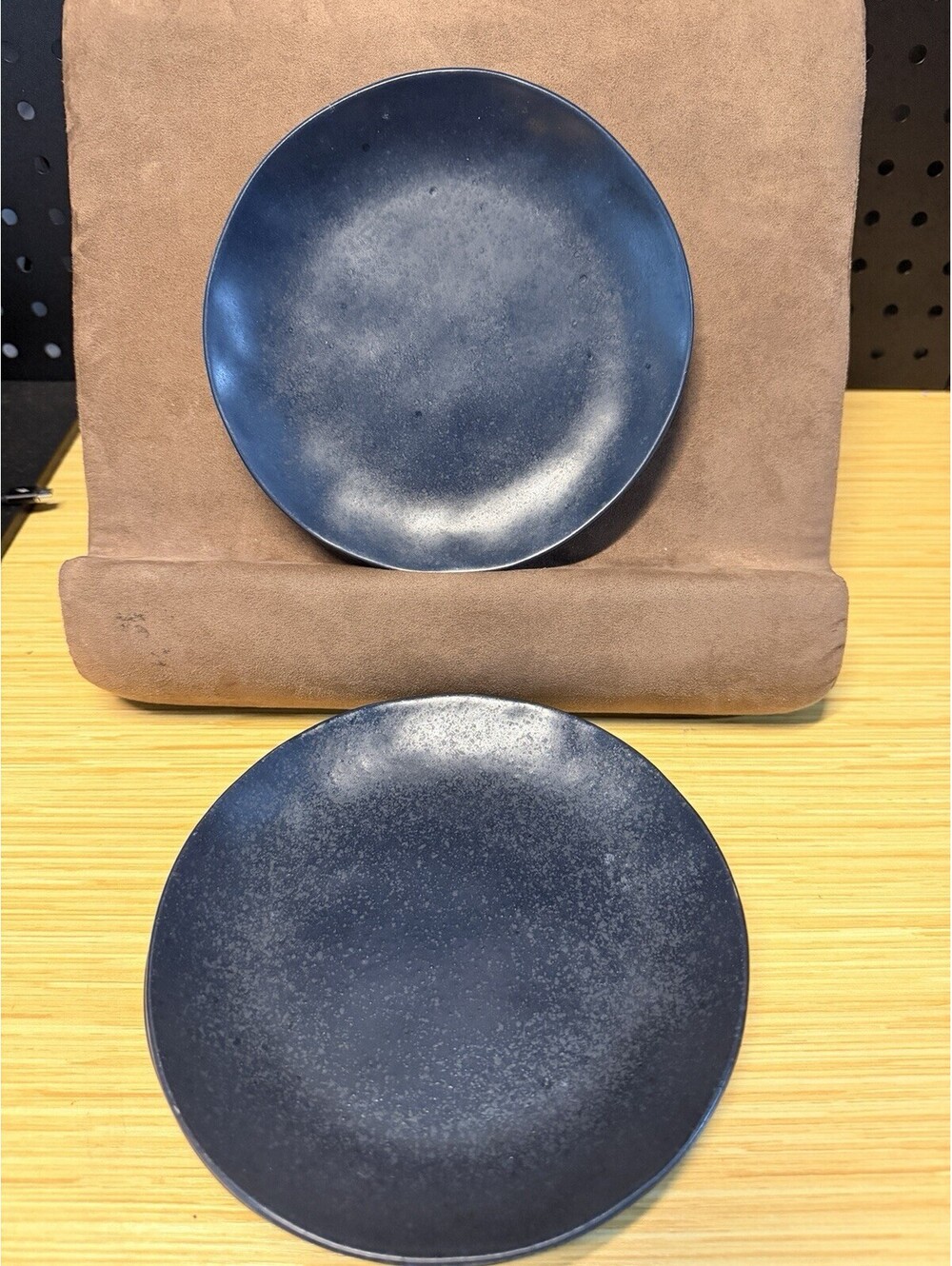 Crate & Barrel Design Stockholm House Shale 6.5" Blue Bread Plates - 4